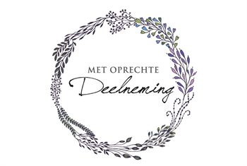 Met oprechte deelneming kaart