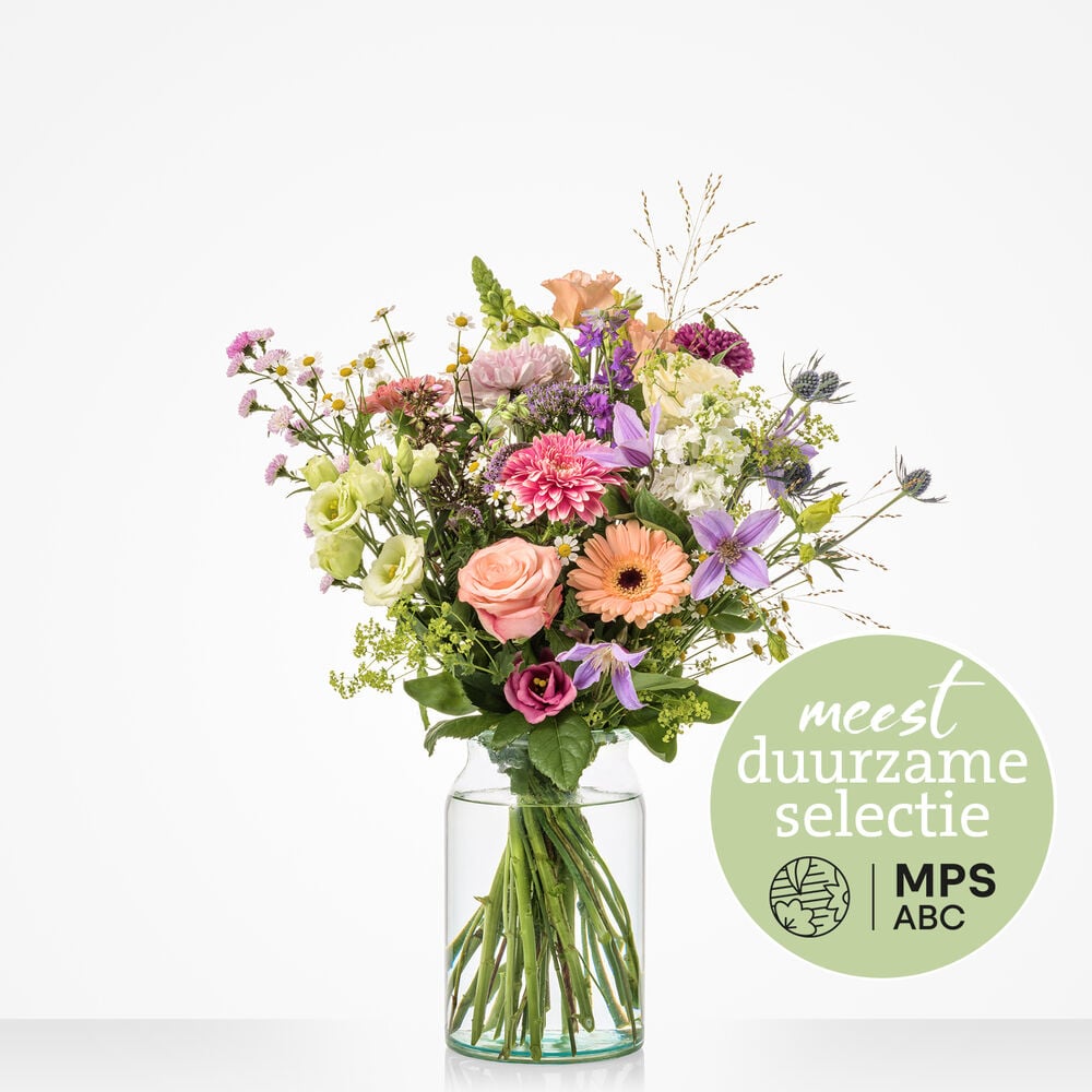 Sustainable pastel bouquet