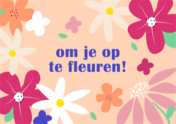 Fruit and flowers greeting card cheer up