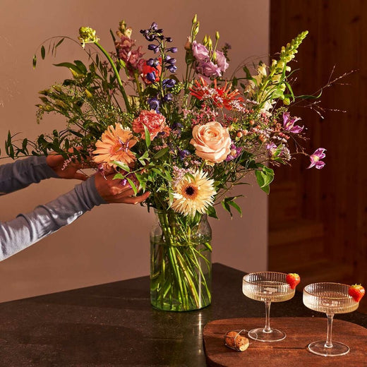 Fleurig pastel boeket
