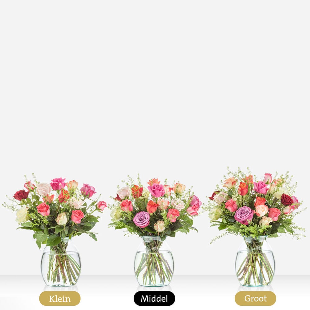 Kleurrijke rozen boeket