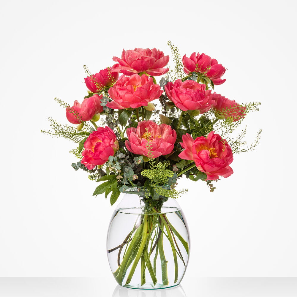 Beautiful bouquet of peonies