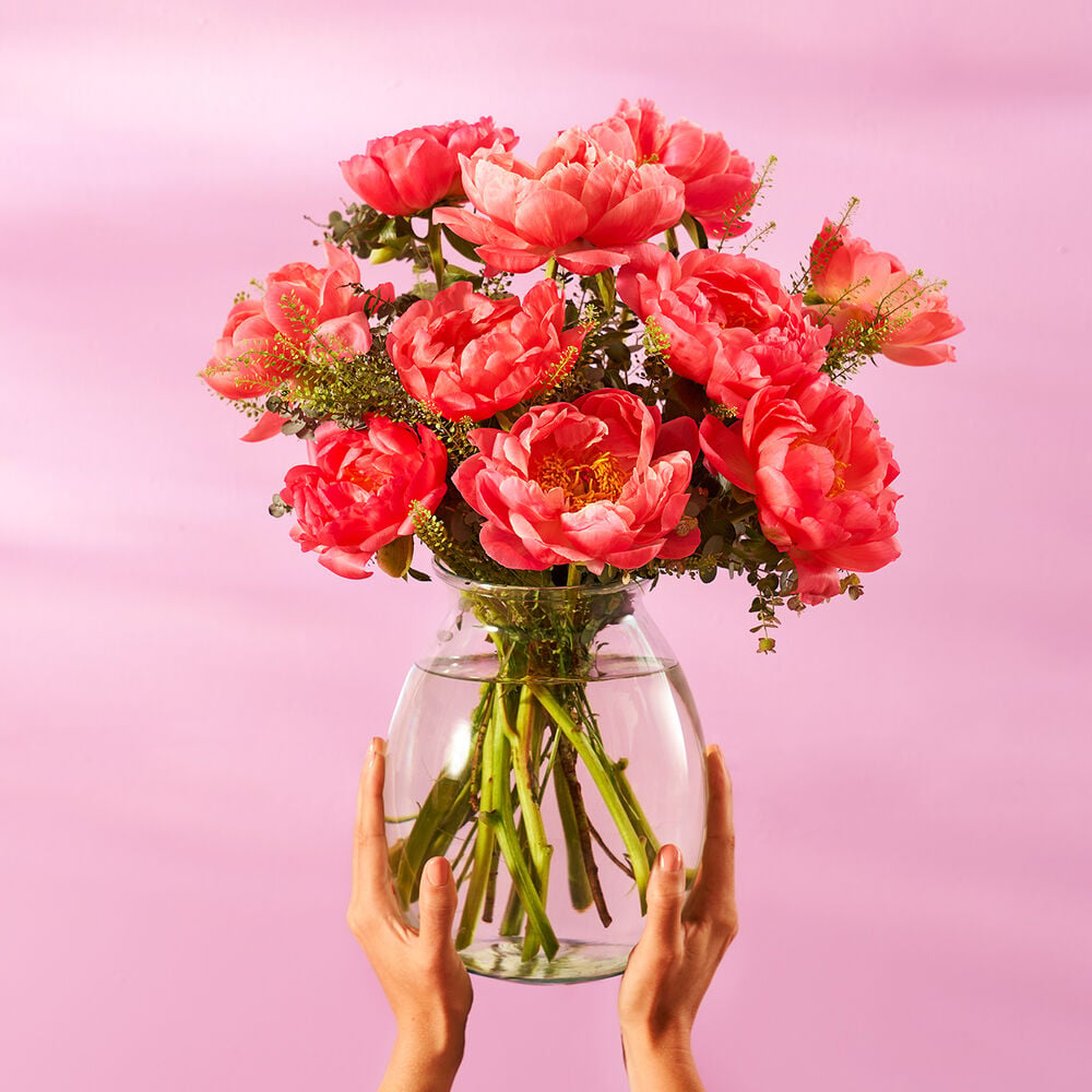 Beautiful bouquet of peonies