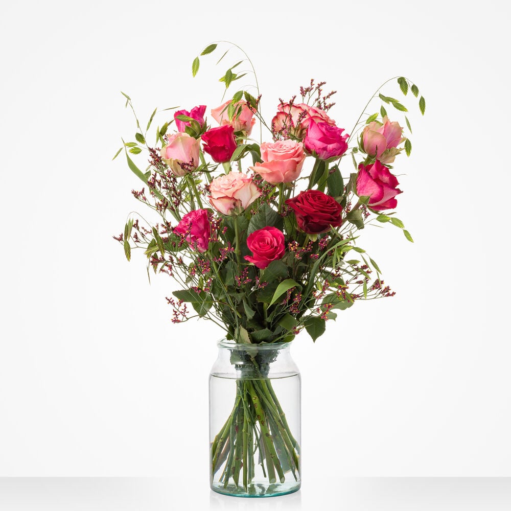 Liefdevolle rozen boeket