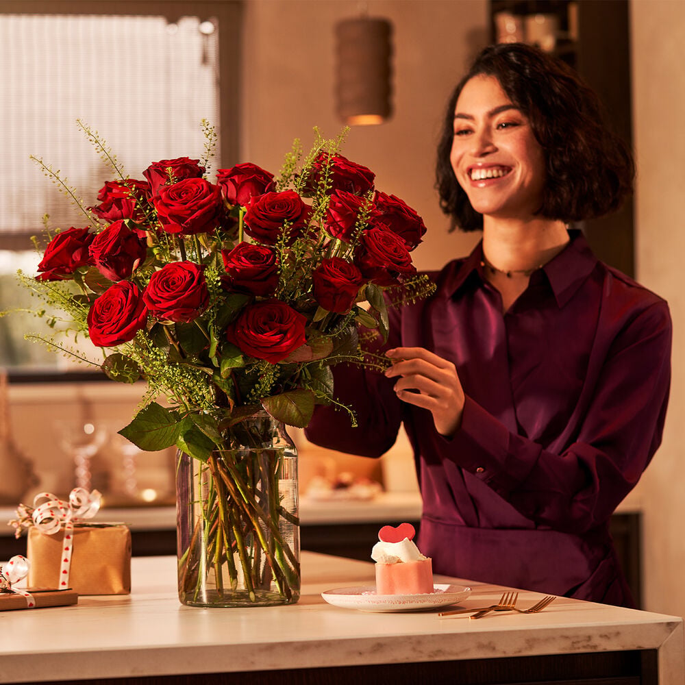 Lovely red roses bouquet
