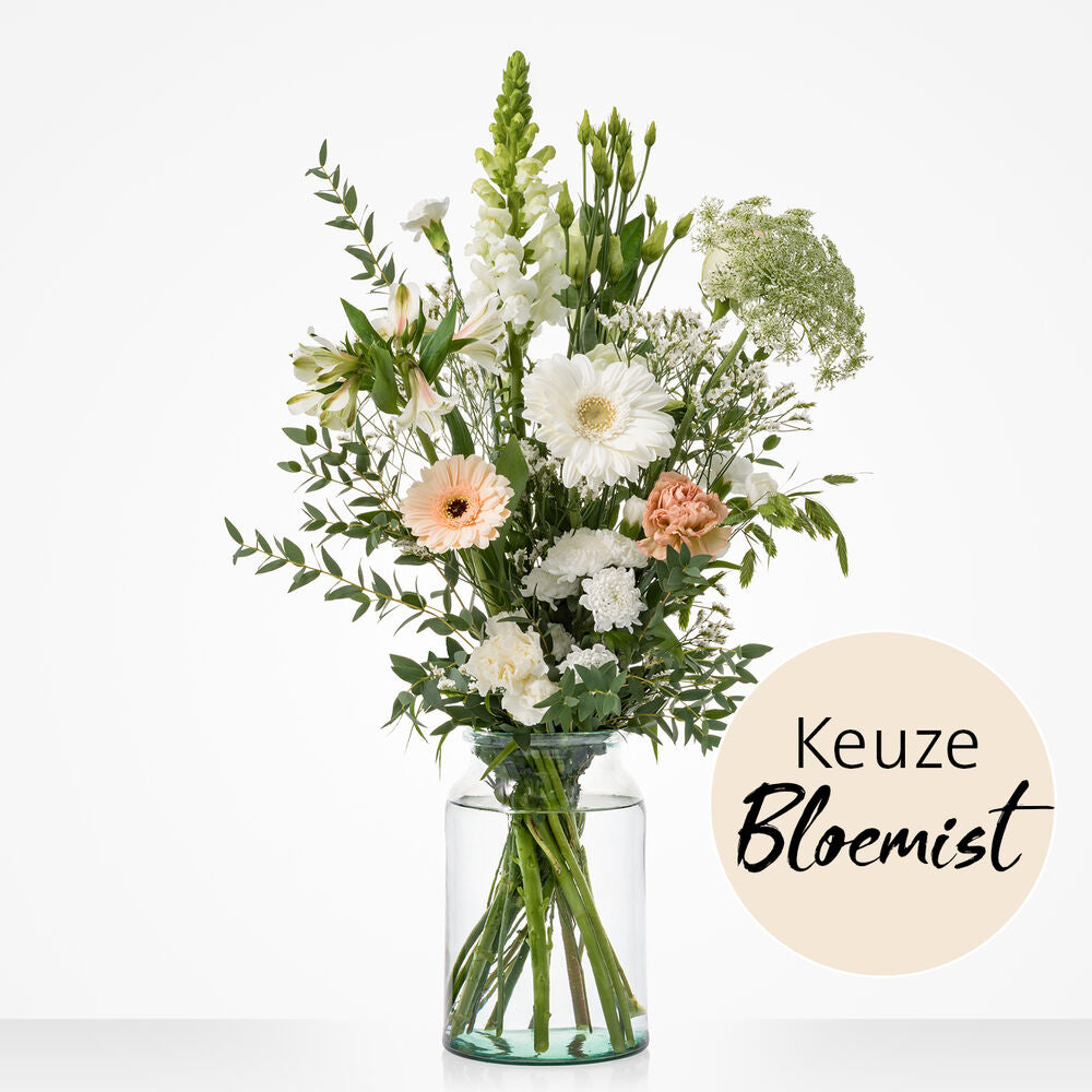 Wit plukboeket - Keuze bloemist
