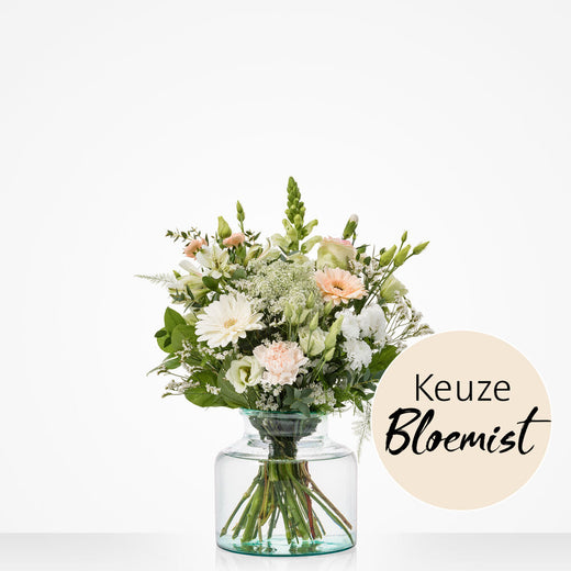 Wit rond boeket - Keuze bloemist