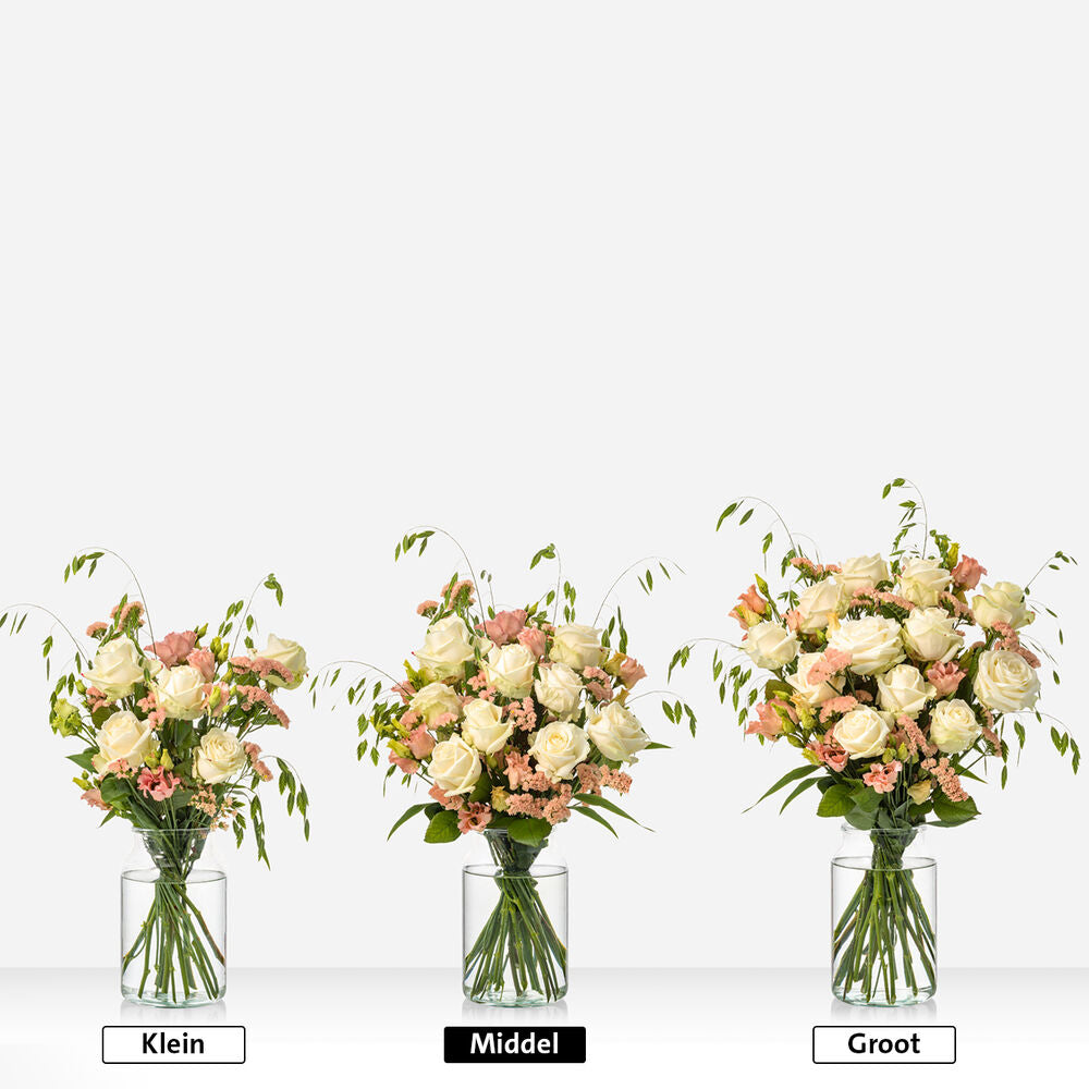 Witte rozen boeket